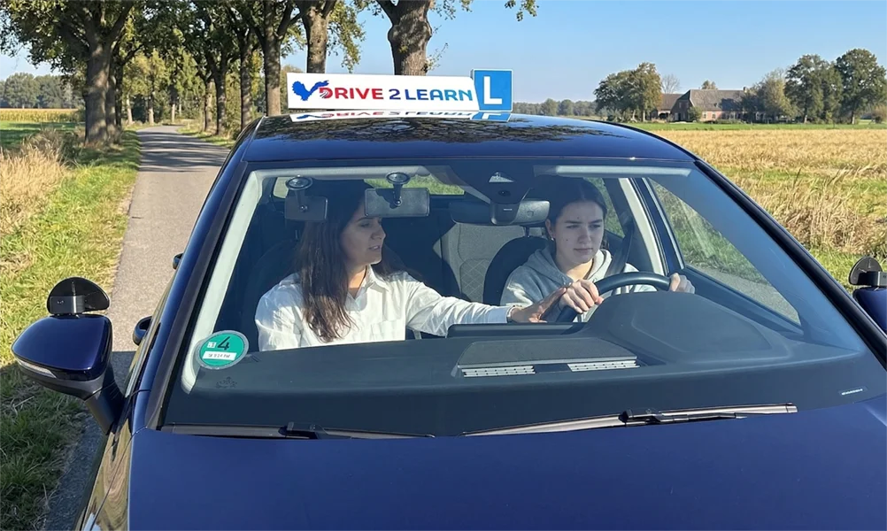 rijles met een leerling
